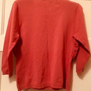 Worthington, sweater top, medium, coral color